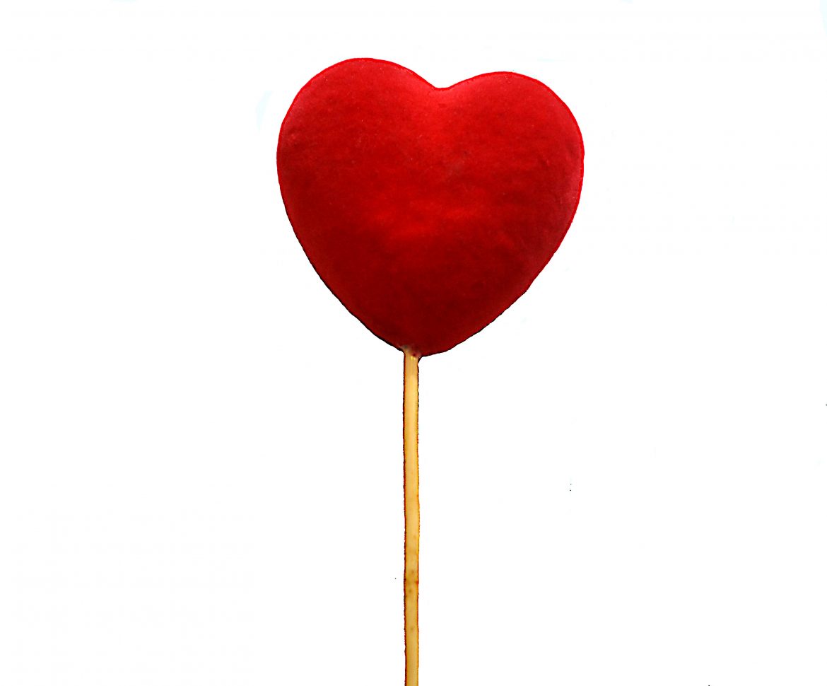 CORAZON PARA AÑADIR A RAMOS 8 CM.